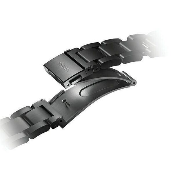 Strap for APPLE WATCH 4 / 5 / 6 / 7 / 8 / SE / ULTRA (42 / 44 / 45 / 49 MM) UNIQ Osta Stainless Steel black 8886463684634