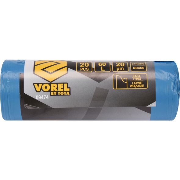 VOREL ΣΑΚΟΥΛΕΣ ΑΠΟΡΡΙΜΜΑΤΩΝ 80L 120ΜΜ ΜΠΛΕ 20ΤΜΧ VOREL 09474 21109474 εως 12 άτοκες δόσεις