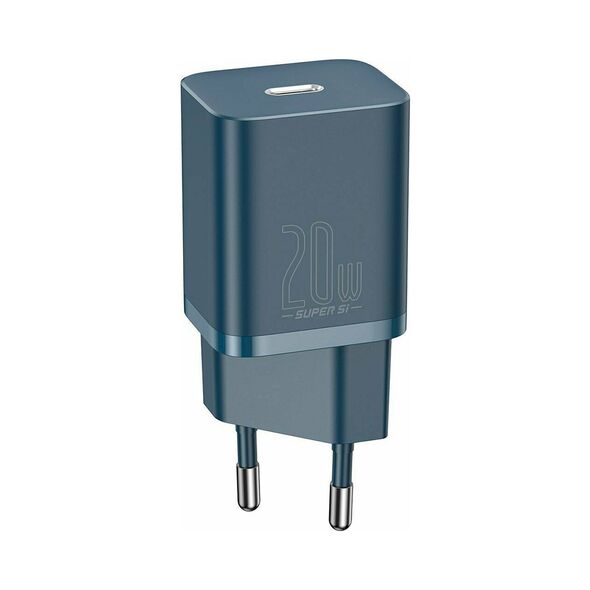 Baseus Φορτιστής Χωρίς Καλώδιο με Θύρα USB-C 20W Power Delivery Μπλε (Super Si) (CCSUP-B03) (BASCCSUPB03) έως 12 άτοκες Δόσεις
