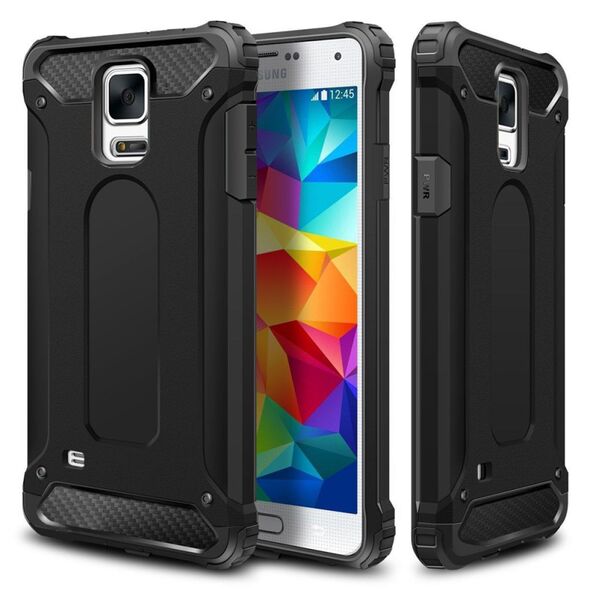 Techsuit Husa pentru Samsung Galaxy S5 G900 Techsuit Hybrid Armor - Black 5949419060685 έως 12 άτοκες Δόσεις