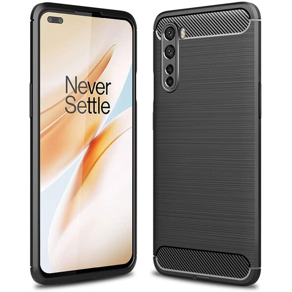 Techsuit Husa pentru OnePlus Nord 5G - Techsuit Carbon Silicone - Black 5949419062146 έως 12 άτοκες Δόσεις