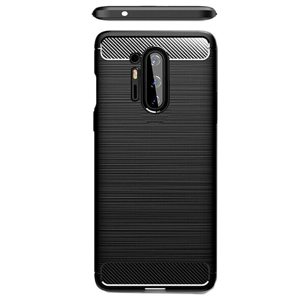 Techsuit Husa pentru OnePlus 8 Pro - Techsuit Carbon Silicone - Black 5949419062139 έως 12 άτοκες Δόσεις