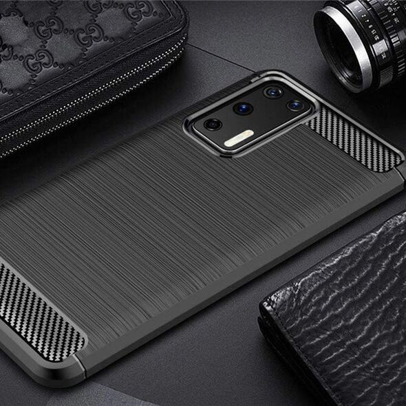 Techsuit Husa pentru Huawei P40 Pro - Techsuit Carbon Silicone - Black 5949419061910 έως 12 άτοκες Δόσεις