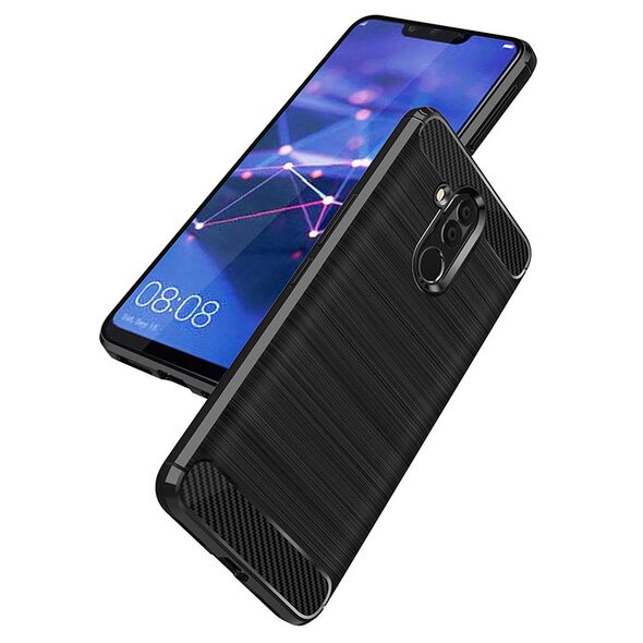 Techsuit Husa pentru Huawei Mate 20 Lite - Techsuit Carbon Silicone - Black 5949419061637 έως 12 άτοκες Δόσεις