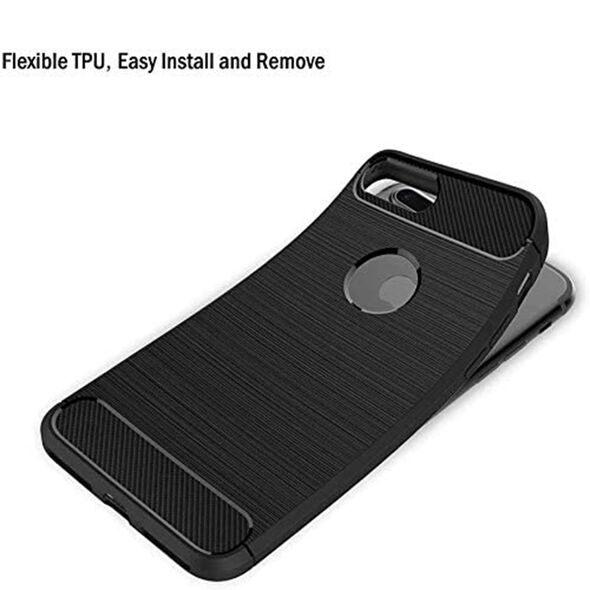 Techsuit Husa pentru iPhone 8 Plus - Techsuit Carbon Silicone - Black 5949419062030 έως 12 άτοκες Δόσεις