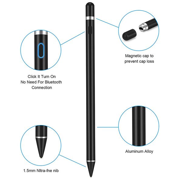 Techsuit Stylus Pen Universal - Techsuit (JA05) - Black 5949419057852 έως 12 άτοκες Δόσεις