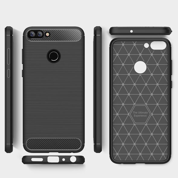 Techsuit Husa pentru Huawei P Smart - Techsuit Carbon Silicone - Black 5949419058460 έως 12 άτοκες Δόσεις