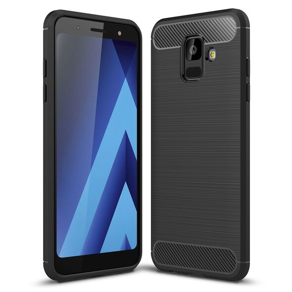 Techsuit Husa pentru Samsung Galaxy A6 2018 - Techsuit Carbon Silicone - Black 5949419058514 έως 12 άτοκες Δόσεις