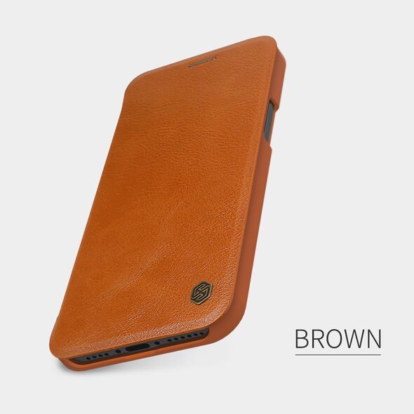 Nillkin Husa pentru iPhone 12 Pro Max - Nillkin QIN Leather Case - Brown 6902048201675 έως 12 άτοκες Δόσεις