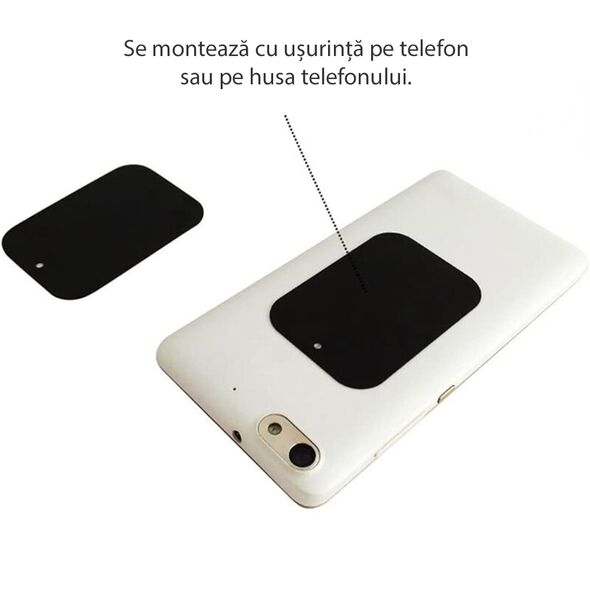 Techsuit Placute Metalice pentru Telefon (set 2) - Techsuit (MP03) - Black 5949419042360 έως 12 άτοκες Δόσεις