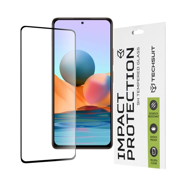 Techsuit Folie pentru Xiaomi Redmi Note 10 Pro / Note 10 Pro Max - Techsuit 111D Full Cover / Full Glue Glass - Black 5949419034815 έως 12 άτοκες Δόσεις