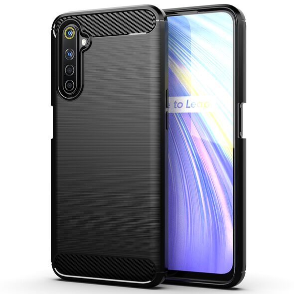 Techsuit Husa pentru Realme 6 Pro - Techsuit Carbon Silicone - Black 5949419040045 έως 12 άτοκες Δόσεις