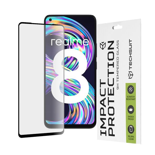 Techsuit Folie pentru Realme 8 4G / 8 Pro - Techsuit 111D Full Cover / Full Glue Glass - Black 5949419039797 έως 12 άτοκες Δόσεις