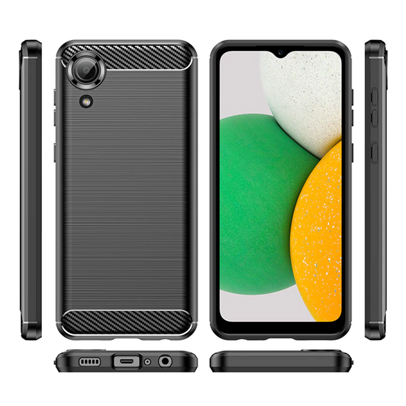 Techsuit Husa pentru Samsung Galaxy A03 Core - Techsuit Carbon Silicone - Black 5949419027787 έως 12 άτοκες Δόσεις