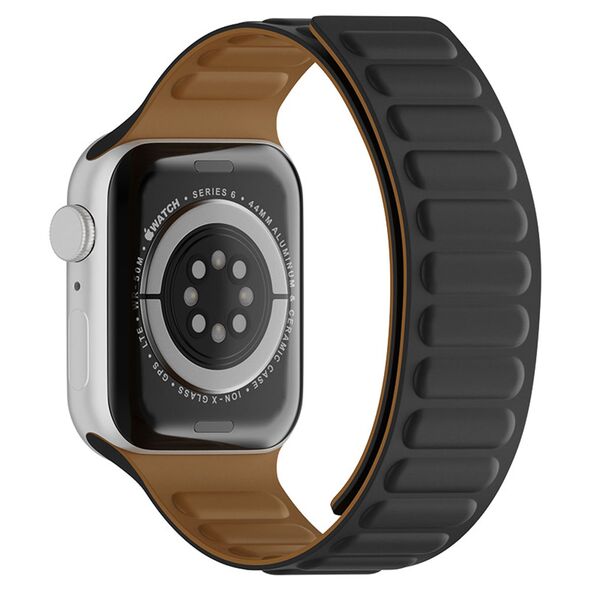 Techsuit Curea pentru Apple Watch 1 / 2 / 3 / 4 / 5 / 6 / 7 / SE / SE 2 / 8 (38 / 40  / 41mm) - Techsuit Watchband (W035) - Negru 5949419021099 έως 12 άτοκες Δόσεις