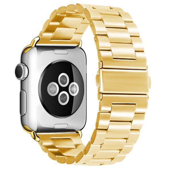 Techsuit Curea pentru Apple Watch 1/2/3/4/5/6/7/8/SE/SE 2/Ultra (42/44/45/49mm) - Techsuit Watchband (W036) - Gold 5949419021129 έως 12 άτοκες Δόσεις