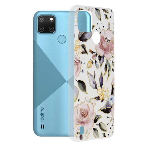 Techsuit Husa pentru Realme C21Y / C25Y - Techsuit Marble Series - Chloe White 5949419023574 έως 12 άτοκες Δόσεις