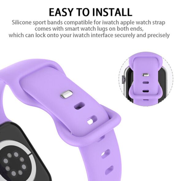 Techsuit Curea pentru Apple Watch 1/2/3/4/5/6/7/8/SE/SE 2 (38/40/41mm) - Techsuit Watchband (W031) - Dark Purple 5949419015913 έως 12 άτοκες Δόσεις