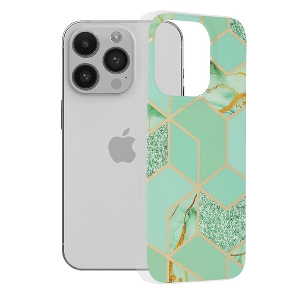 Techsuit Husa pentru iPhone 14 Pro - Techsuit Marble Series - Green Hex 5949419012066 έως 12 άτοκες Δόσεις