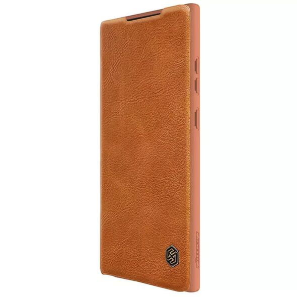 Nillkin Husa pentru Samsung Galaxy S23 Ultra - Nillkin QIN Leather Pro Case - Brown 6902048258556 έως 12 άτοκες Δόσεις