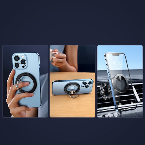 JoyRoom JoyRoom - Multifunctional Car Holder Kit (JR-ZS294) - MagSafe Support, Magnetic Cap, Phone Ring, Security Sticker - Black 6941237196644 έως 12 άτοκες Δόσεις