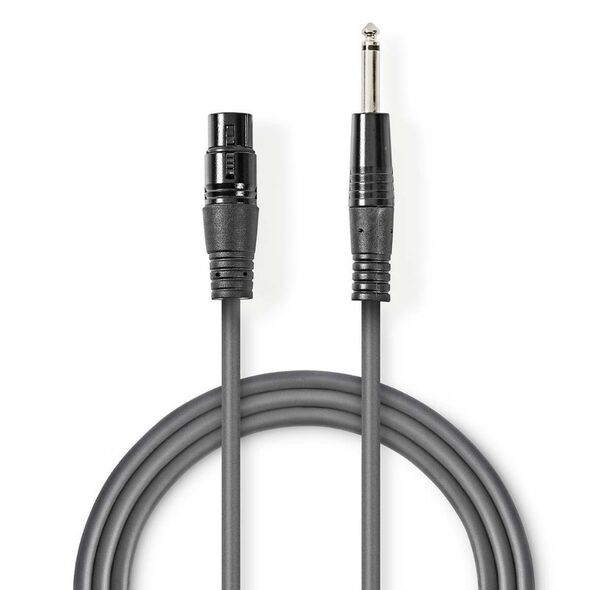 Nedis Cable XLR female - 6.3mm male 3m (COTH15120GY30) (NEDCOTH15120GY30) έως 12 άτοκες Δόσεις