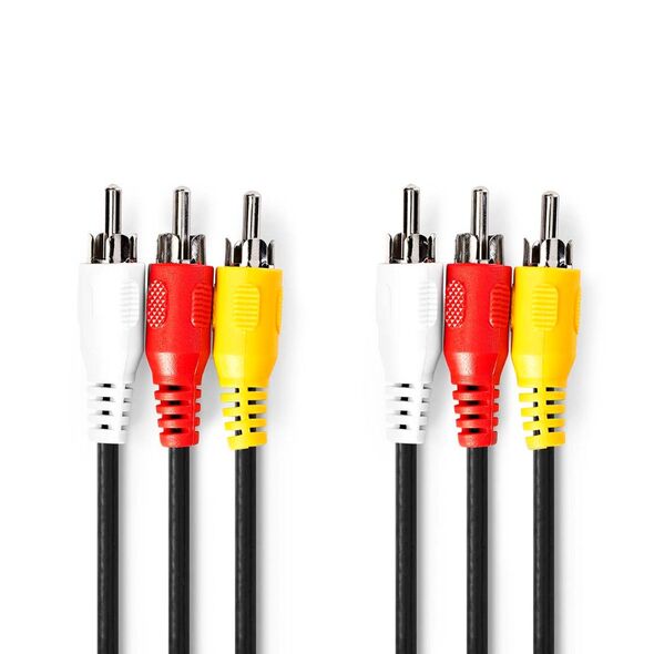 Nedis Cable Composite male - Composite female / Composite male 1.5m (CVGB24300BK15) (NEDCVGB24300BK15) έως 12 άτοκες Δόσεις