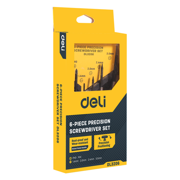 Deli Tools Precision Screwdriver set 6 pcs Deli Tools EDL3206 027107 έως και 12 άτοκες δόσεις