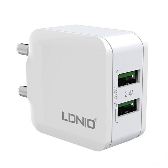 LDNIO Wall charger  LDNIO A2201 2USB +  Lightning cable 042566 έως και 12 άτοκες δόσεις