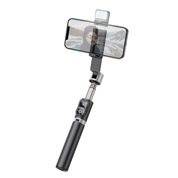 Hoco Hoco - Selfie Stick (K16) - Stable, BT 4.0, with Wireless Bluetooth Remote Controller and Light, 55mAh - Black 6931474748812 έως 12 άτοκες Δόσεις