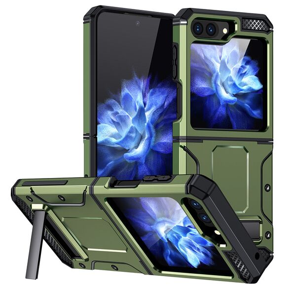 Techsuit Husa pentru Samsung Galaxy Z Flip5 - Techsuit Hybrid Armor Kickstand - Green 5949419067943 έως 12 άτοκες Δόσεις