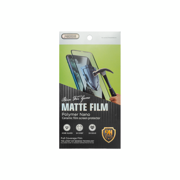 Screen protector Mocoson Polymer Nano Ceramic, Matte, Full 5D, για το iPhone XS Max, 0.3mm, Μαυρο - 52615