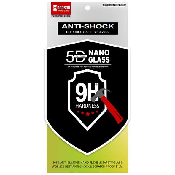 Tempered glass Mocoson Nano Flexible, Full 5D, για το iPhone 7 Plus, 0.3mm, Λευκο - 52531