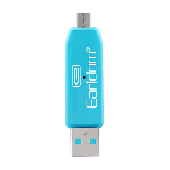 Αντάπτορας Earldom ET-OT05, USB F to Micro USB, Card reader, OTG, Διαφορετικα Χρωματα - 40170