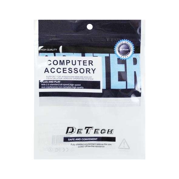 Αντάπτορας HDMI F - HDMI F, DeTech, Μαύρο - 17106