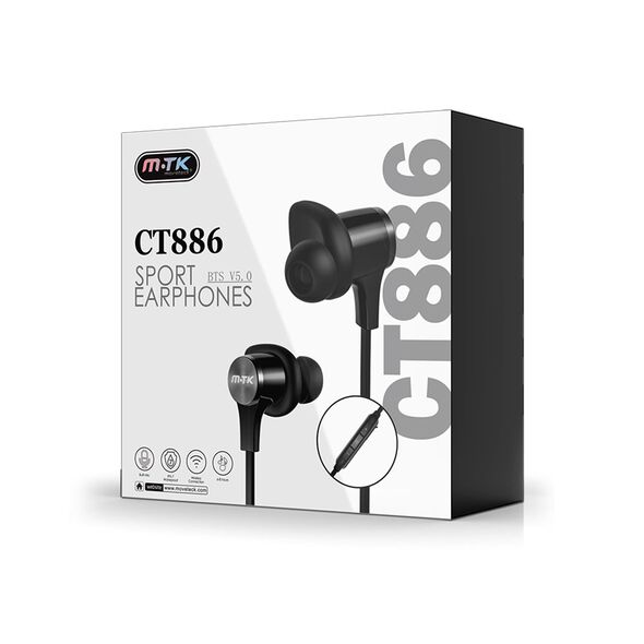 Ακουστικά Bluetooth Moveteck CT886, Μαυρο - 20515