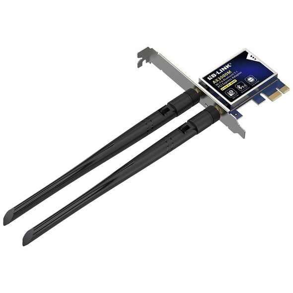 Ασύρματος προσαρμογέας LB-LINK BL-X50BT, PCI-E, 2400Mbps, Bluetooth, 2.4/5Ghz, 2 x 6dBi - 19049