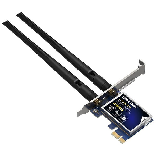 Ασύρματος προσαρμογέας LB-LINK BL-X50BT, PCI-E, 2400Mbps, Bluetooth, 2.4/5Ghz, 2 x 6dBi - 19049