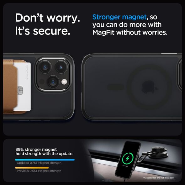 Spigen Husa pentru iPhone 15 Pro - Spigen Ultra Hybrid MagSafe - Frost Black 8809896750516 έως 12 άτοκες Δόσεις