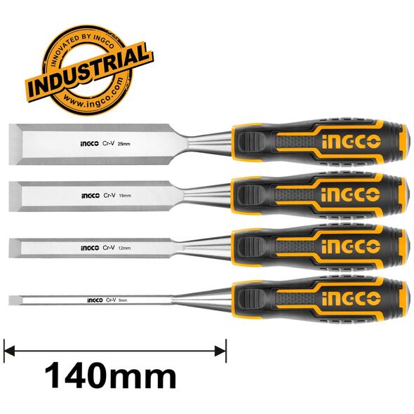 Ingco σετ 4 Τεμ. Σκαρπέλα Ξύλου Hktwc0401 έως 12 Άτοκες Δόσεις