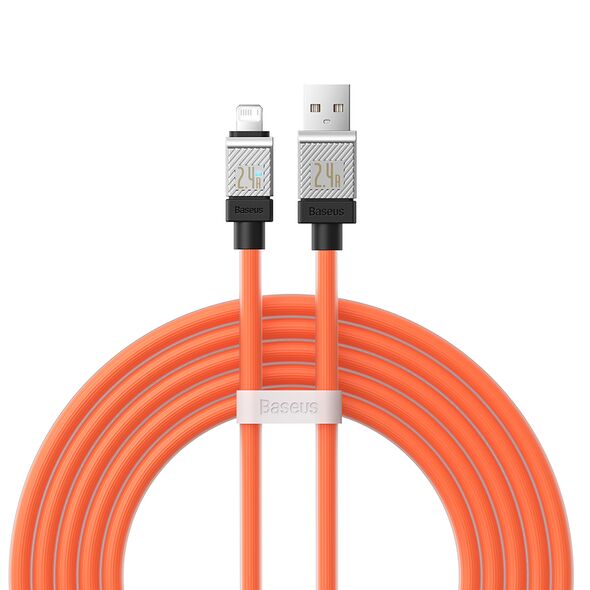 Baseus Cablu de Date USB la Lightning Fast Charging, 2.4A, 2m - Baseus CoolPlay Series (CAKW000507) - Orange 6932172626792 έως 12 άτοκες Δόσεις