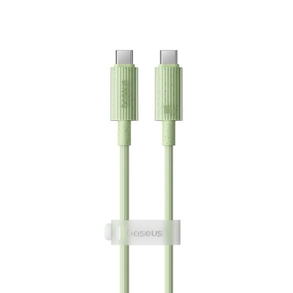 Baseus Cablu Type-C la USB-C, Super Fast Charge, 100W, 480Mbps, 2m - Baseus Habitat Series (P10360202631-01) - Natural Green 6932172643034 έως 12 άτοκες Δόσεις