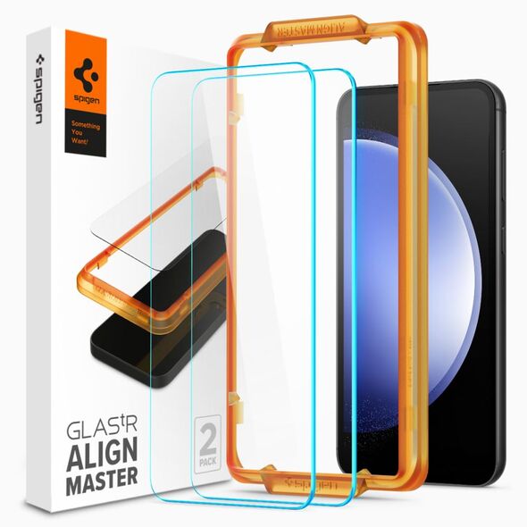 Spigen Folie pentru Samsung Galaxy S23 FE (set 2) - Spigen Glas.TR Align Master - Clear 8809896753111 έως 12 άτοκες Δόσεις