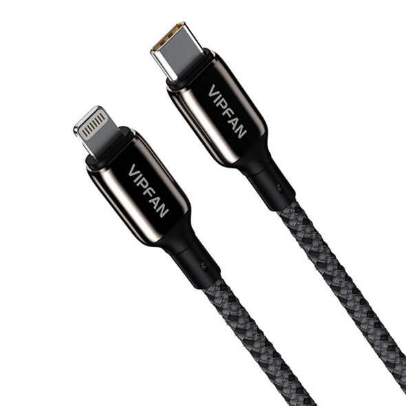 Vipfan USB-C to Lightning Cable Vipfan P03 1,5m, Power Delivery (black) 036901 6971952432963 CB-P3 έως και 12 άτοκες δόσεις