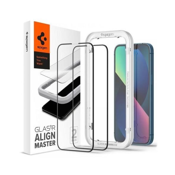 Tempered Glass Full Face Spigen Glas.tR Align Master Apple iPhone 13 Pro Max/ 14 Plus Μαύρο (2 τεμ.) 8809811851144 8809811851144 έως και 12 άτοκες δόσεις
