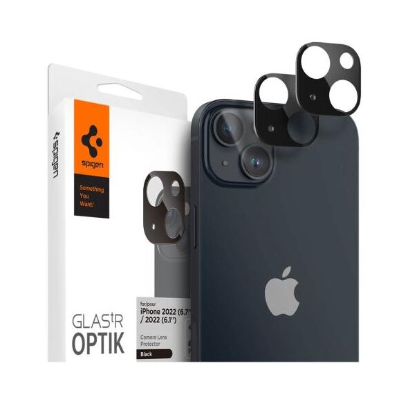 Tempered Glass Full Face Spigen Glas.tR Optik για Τζαμάκι Κάμερας Apple iPhone 14/ 14 Plus Μαύρο (2 τεμ.) 8809811867008 8809811867008 έως και 12 άτοκες δόσεις