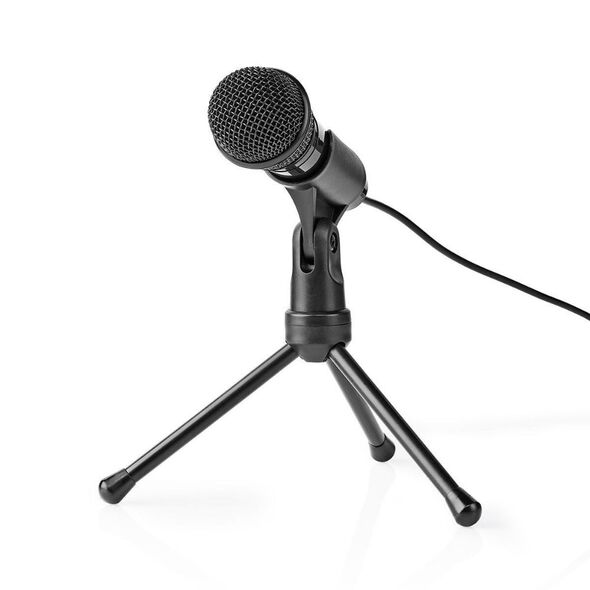 Nedis Wired Microphone Off με Καρφί 3.5mm (MICTJ100BK) (NEDMICTJ100BK) έως 12 άτοκες Δόσεις