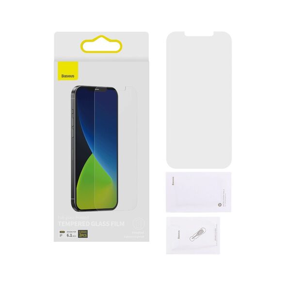 Baseus Tempered glass 0.3mm Baseus for iPhone 12 / 12 Pro - 2020 (2pcs) 023846  SGAPIPH61P-LS02 έως και 12 άτοκες δόσεις 6953156228764