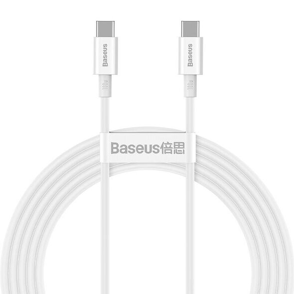 Baseus Baseus Superior Series Cable USB-C to USB-C, 100W, 2m (white) 027726  CATYS-C02 έως και 12 άτοκες δόσεις 6953156208469