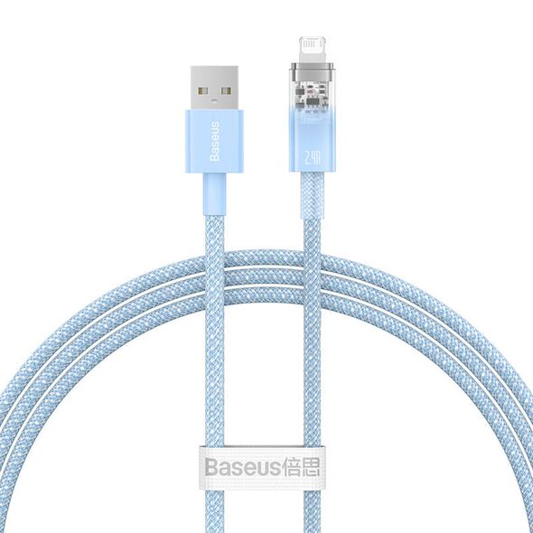 Baseus Fast Charging Cable Baseus Explorer USB to Lightning 2.4A 1M (blue) 048736  CATS010003 έως και 12 άτοκες δόσεις 6932172628970